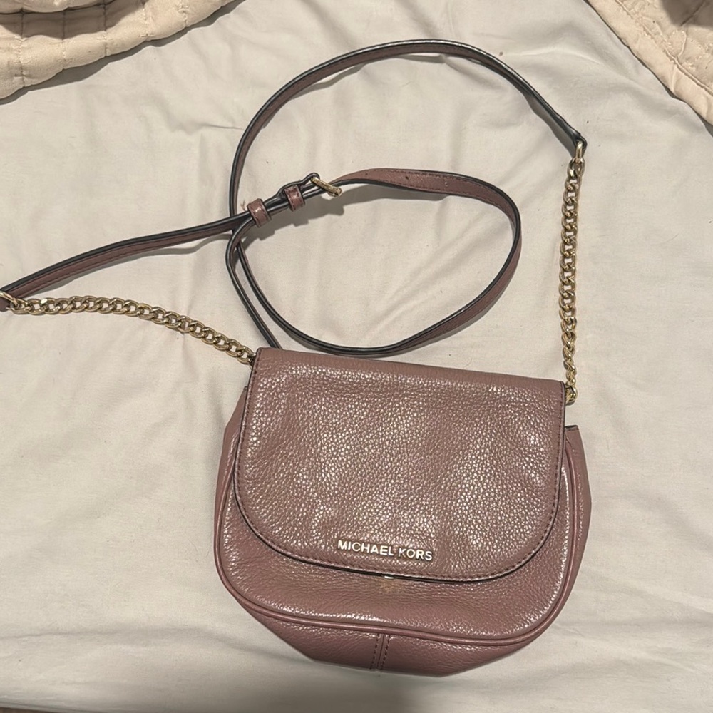 Michael Kors Brown Crossbody Bag with Saddle Shape